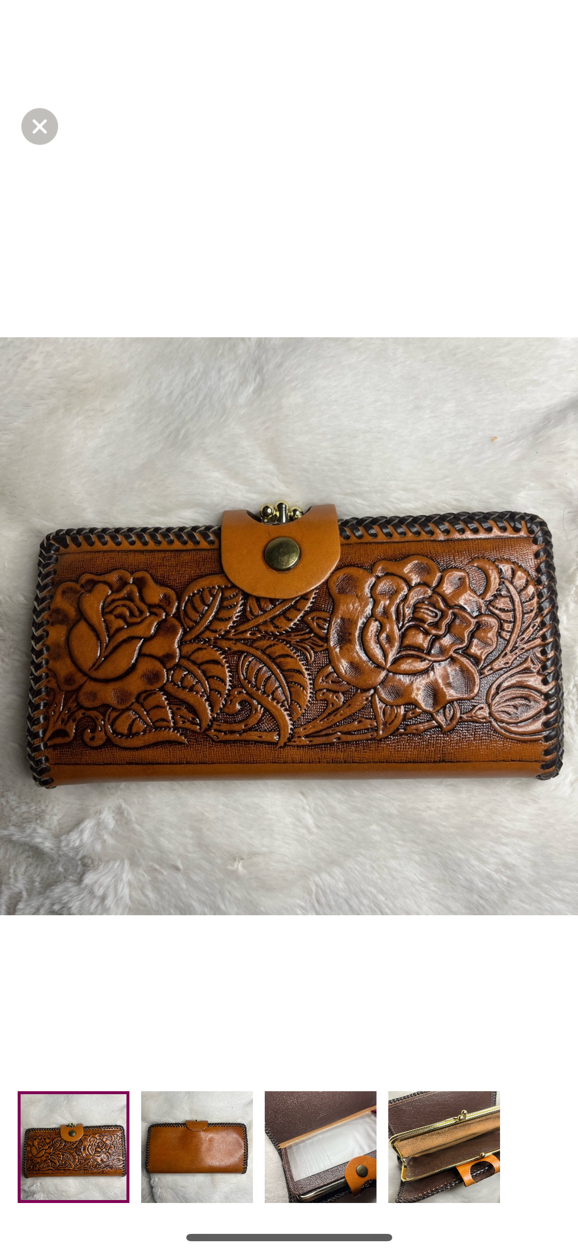 FAUX LEATHER ROSE EMBOSSED WALLET