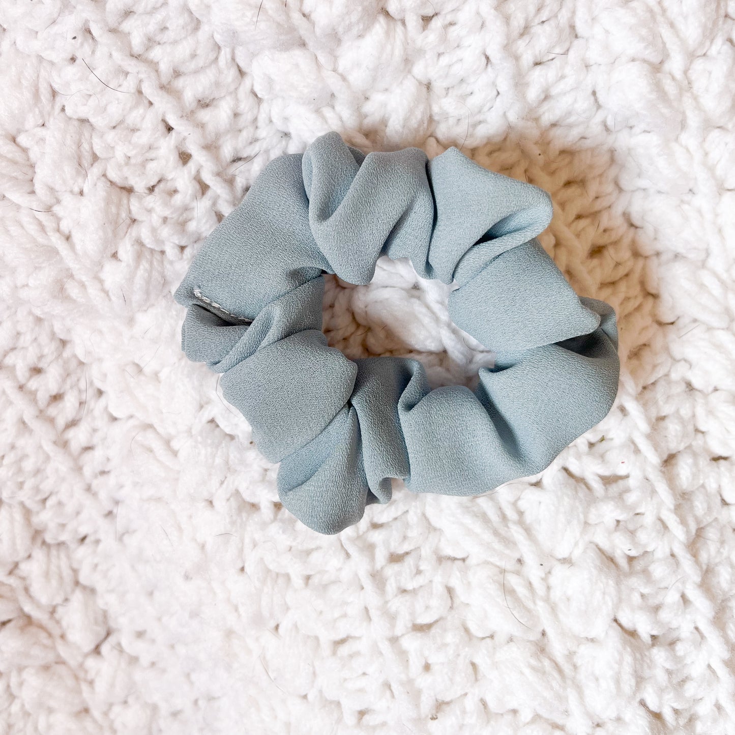 BLUE CHIFFON SCRUNCHIE