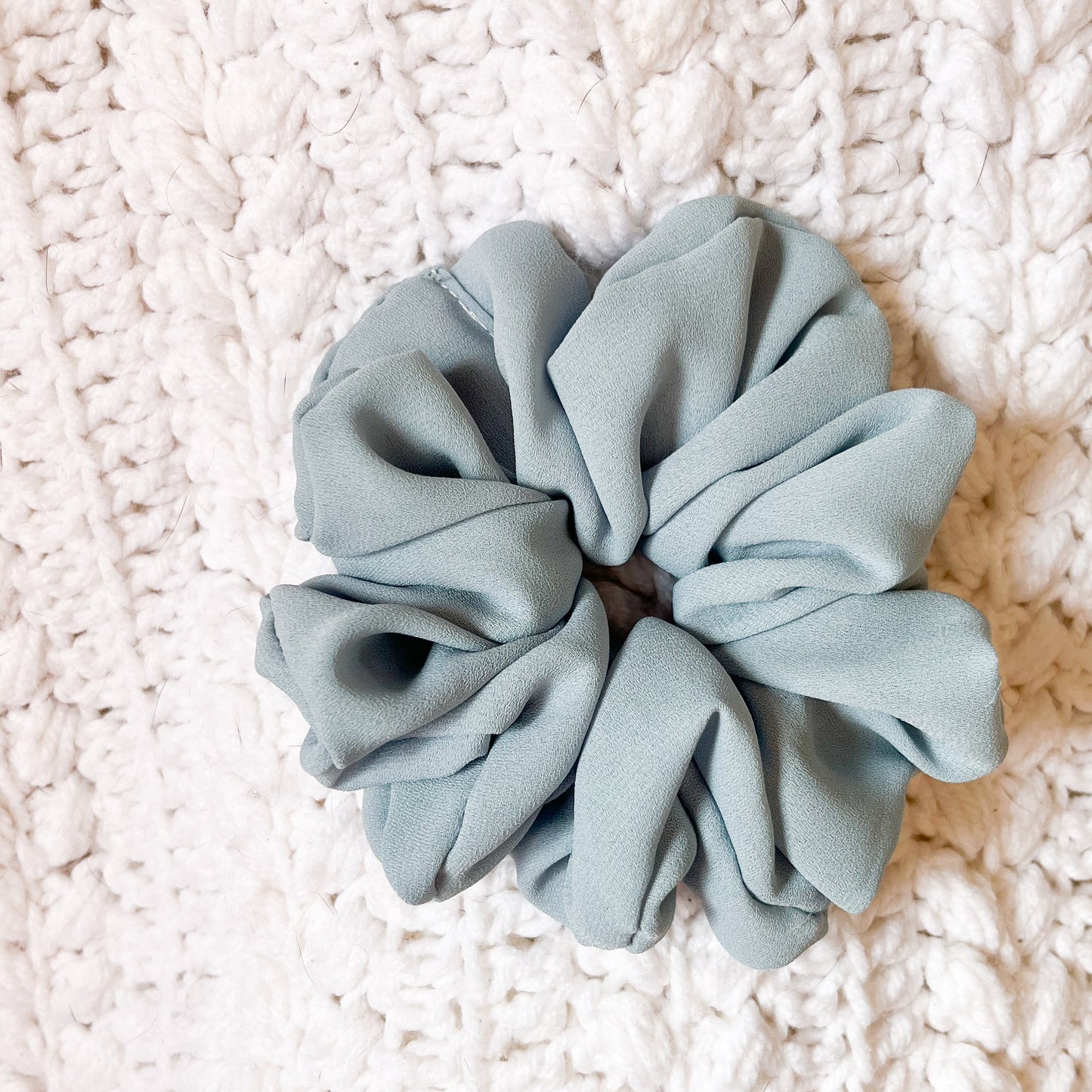 BLUE CHIFFON SCRUNCHIE